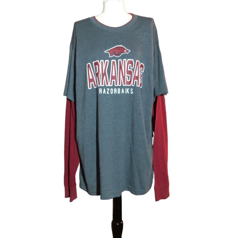 ARKANSAS RAZORBACKS long sleeve tshirt, Campus Heritage, NWOT, size XXL
